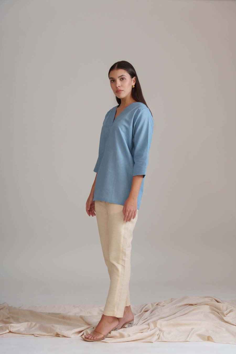Cove Set - Dusty Blue-Beige