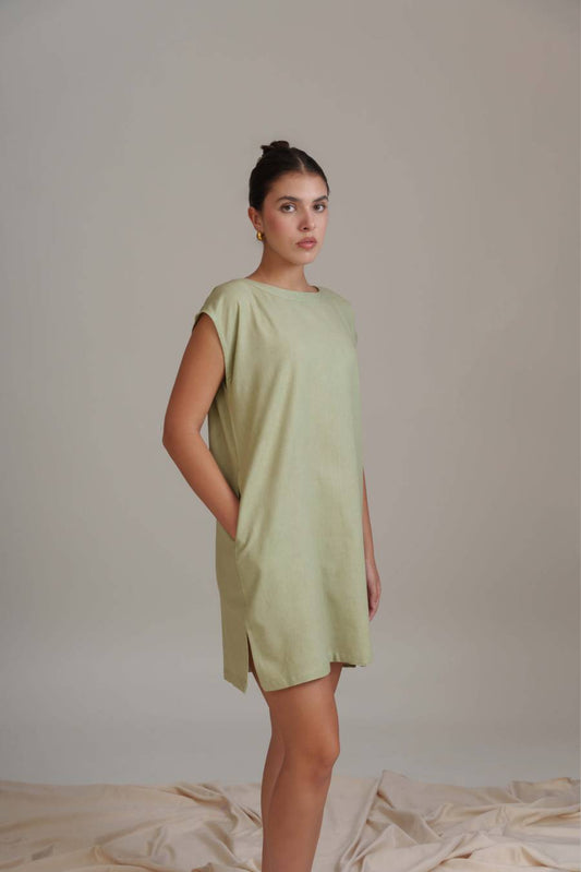 Meadow Shift Dress - Sage