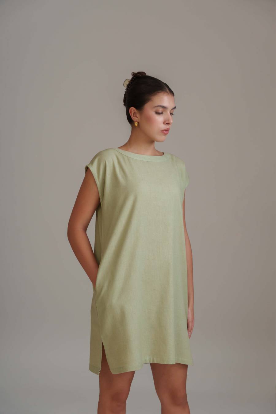 Meadow Shift Dress - Sage