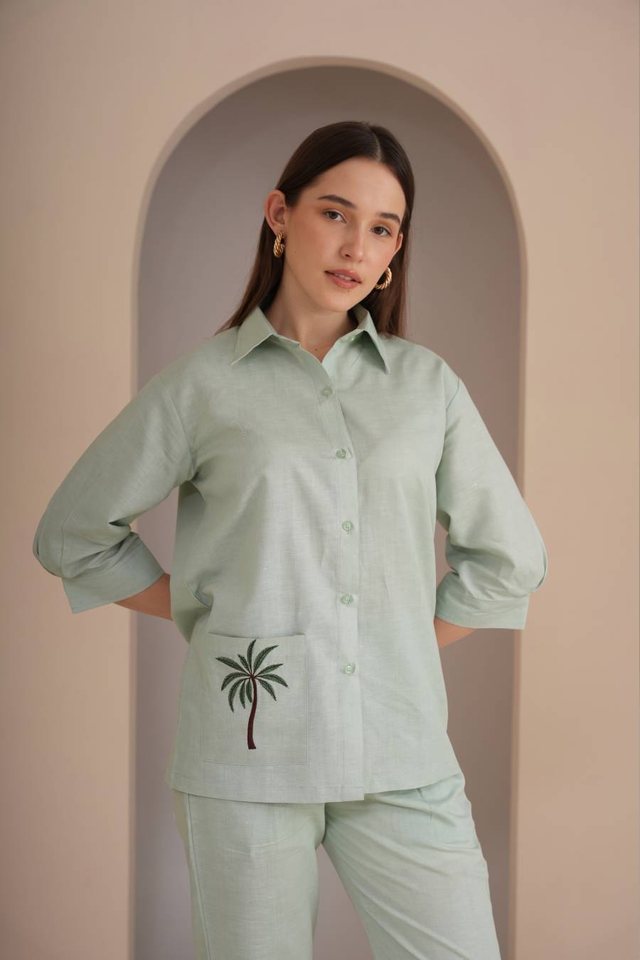 Palm Grove Shirt - Mint Green
