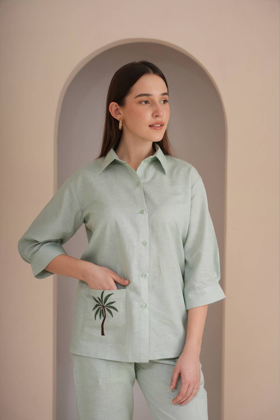 Palm Grove Shirt - Mint Green