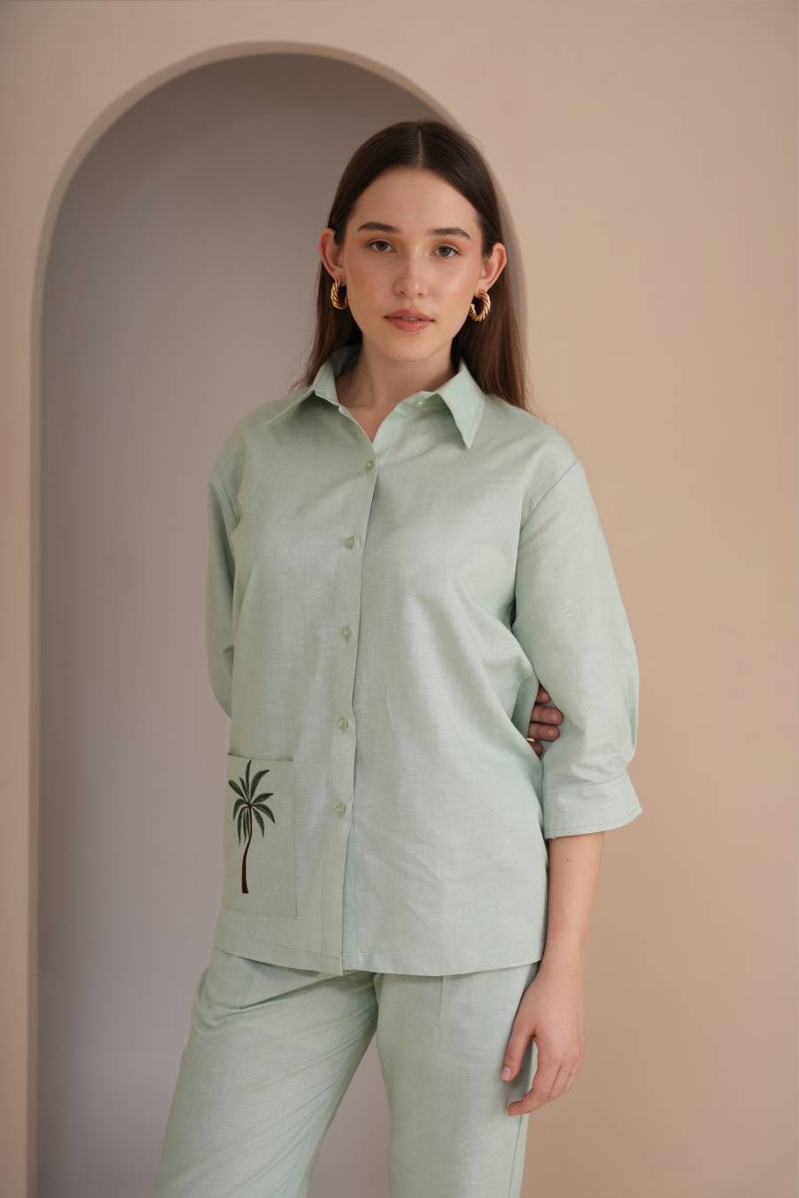 Palm Grove Shirt - Mint Green