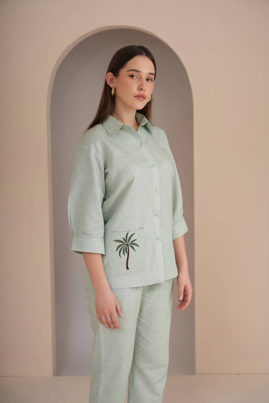 Palm Grove Shirt - Mint Green