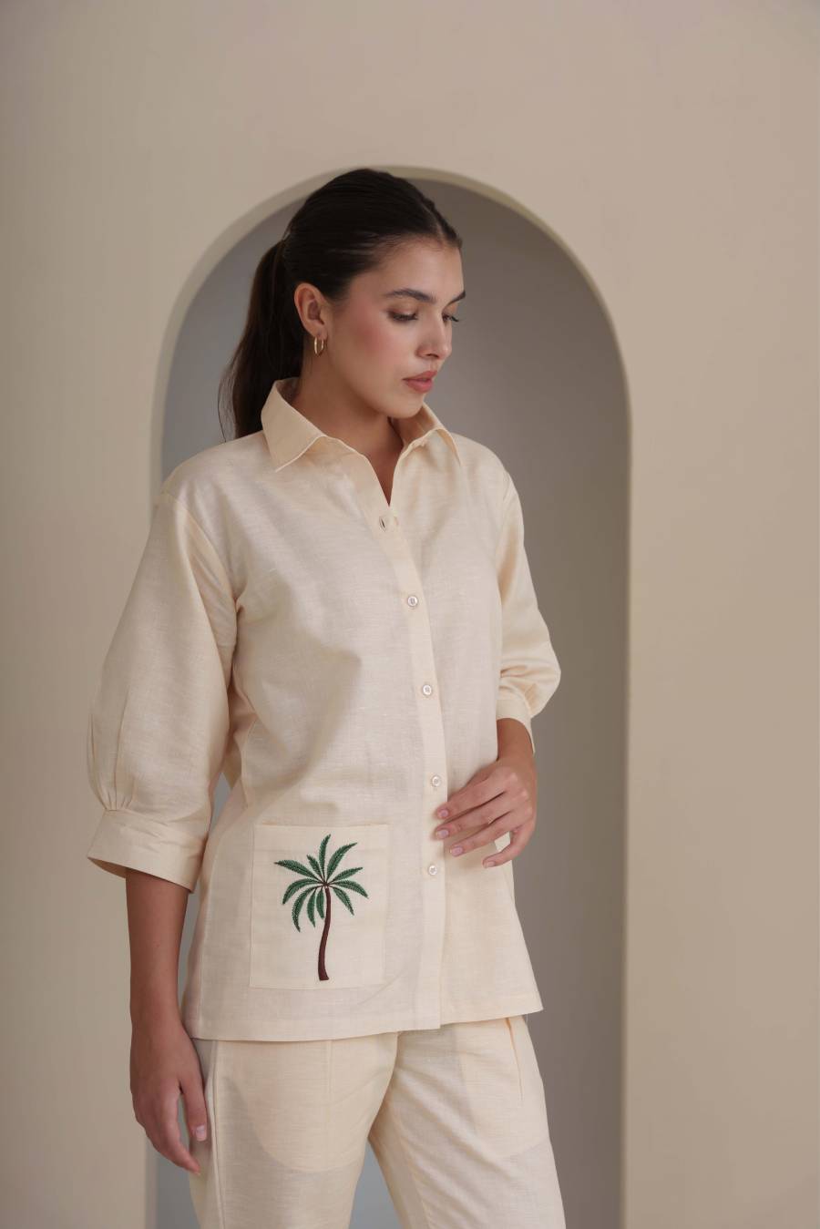 Palm Grove Shirt - Beige